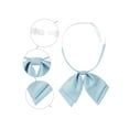 thumbnail image 3 of INSPIRE CHIC Women's Satin Adjustable Pre-Tied Double Layer Collar Bow Tie for Uniform Shirt Light Blue One Size, 3 of 5