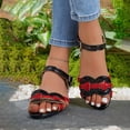 thumbnail image 4 of YOUYEDIAN Orthopedic Sandals for Women Non Slip Slip on Arch Support Flat Wedge Sandals Wide Width Hiking Shoes 2026 Soft Orthopedic Shoes (Red), 4 of 6