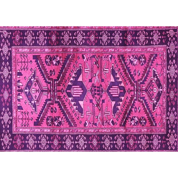Ahgly Company Indoor Rectangle Persian Pink Traditional Area Rugs, 5' x 7'