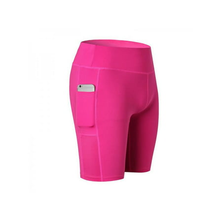 Women Compression Shorts Pocket Sports Gym Fitness Running Yoga (Best Compression Shorts For Running)