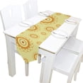 thumbnail image 5 of ColourLife Table Runner Abstract Circles Washable Table Cloth Runner for Holiday Home Wedding Table Top Decoration 13x70 Inches, 5 of 5
