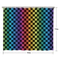 thumbnail image 5 of Rainbow Checkered Pattern Shower Curtain 84"x72" ,Bathroom Decorative Shower Curtains Set with 12 Hooks,Modern Waterproof Washable Shower Curtain, 5 of 6
