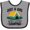 Heather and Black, variant on Inktastic Just a Girl Who Loves Camping Girls Baby Bib
