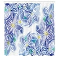 thumbnail image 3 of Ambesonne Blue Shower Curtain, Spring Bouquet, 69"Wx84"L, Blue Yellow, 3 of 5