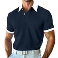 thumbnail image 3 of IhhxPro Men's Short Sleeve Collared Shirt with Button Detail Stretchable Summer Knit Casual Fit Lightweight Travel Golf S-3XL, 3 of 7