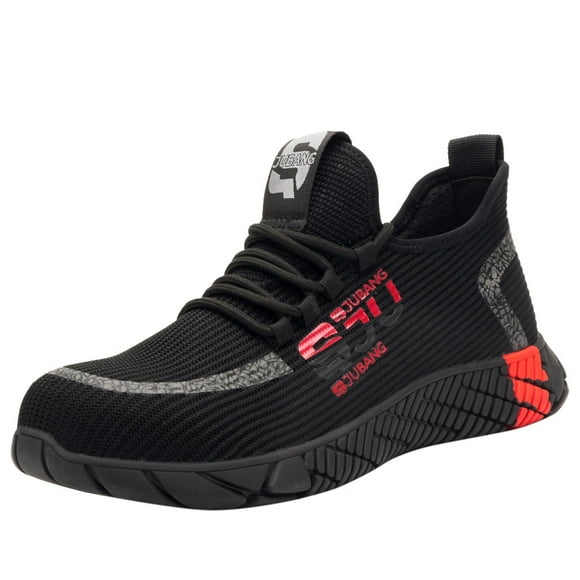 Couple Fahion Fly Woven Safety Shoes Anti-Smashing Anti-Piercing Work Shoes