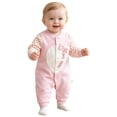 thumbnail image 3 of Newborn Baby Girl Clothes Cotton Bubble Romper Preemie Newborn Baby Girl Summer Outfit Long Sleeves Ruffle Smocked Tulle Romper Dress Jumpsuit Clothes,ruffle smocked romper 9-13 Months, 3 of 6
