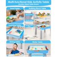 thumbnail image 2 of Kids Activity Table and Chair Set with 320Pcs Building Blocks, All in One Sand/Water/Sensory Desk with Storage, STEM Toys Toddler Learning Playset Table for Boys Girls Gifts 3 4 5-10 Years Old, 2 of 8
