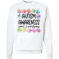 thumbnail image 2 of Inktastic Autism Awareness Support and Understanding Puzzle Pieces Adult Sweatshirt, 2 of 4