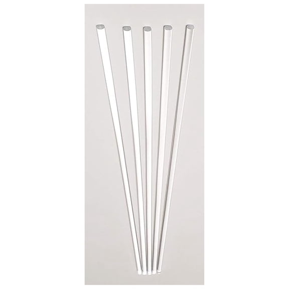 5 Pcs 3/16” Diameter x 24” Long Clear Acrylic Plexiglass Plastic Rod - .1875" Dia - 4.76mm