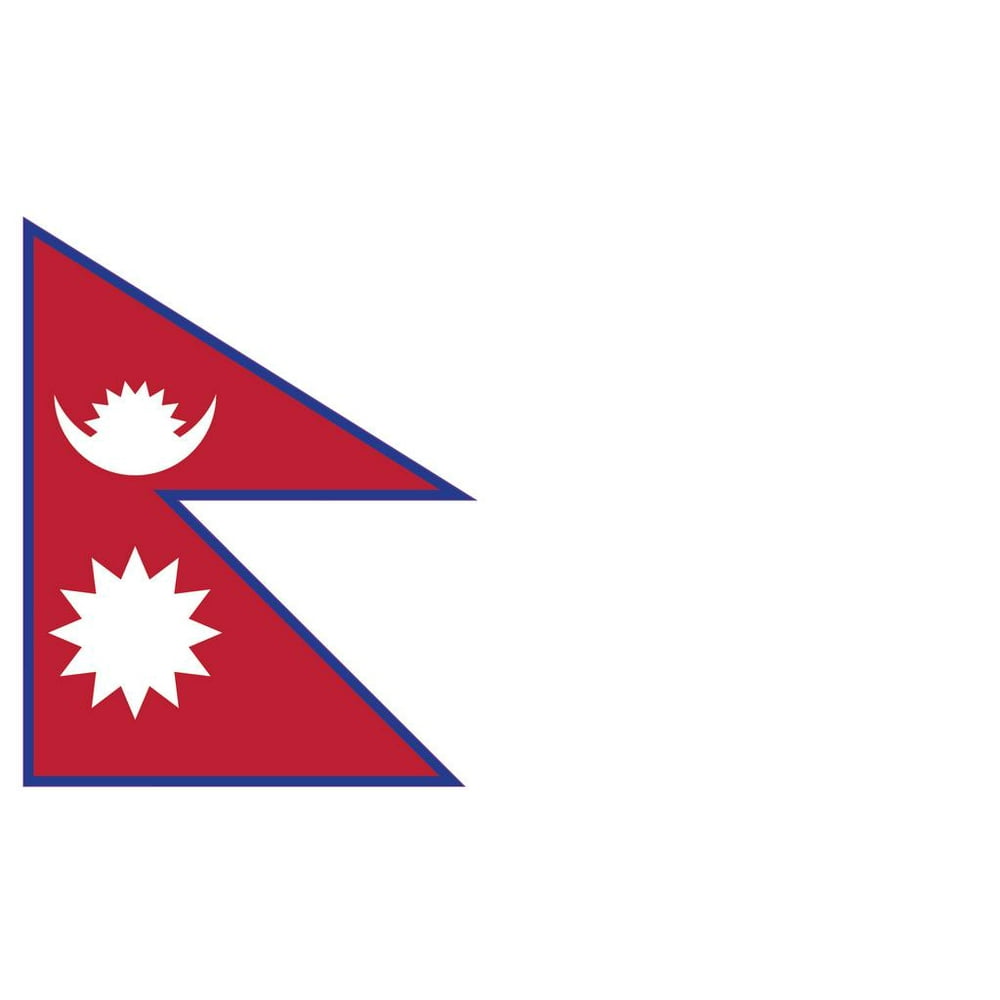 2Pack Nepal Flag Decal Sticker 5Inches By 3Inches Laminated Vinyl Decal PDS494