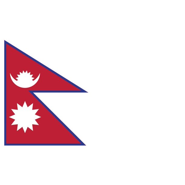 2Pack Nepal Flag Decal Sticker 5Inches By 3Inches Laminated