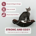 thumbnail image 2 of TRIXIE Lea Space Saving Wall Mounted Cat Perch with Soft Cushion, Espresso Brown, 2 of 7