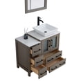 thumbnail image 3 of Vanity Art 36" Single Sink Freestanding Bathroom Vanity Set with Engineered Marble Top and Mirror, 3 of 10