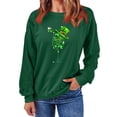 thumbnail image 4 of Charella Sweatshirts for Women St Patricks Day Decorations Long Sleeve Crewneck Tops 2024 Trendy T-shirt,Green,XS, 4 of 5