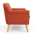 thumbnail image 2 of Mia Mid Century Modern Loveseat, Muted Orange, 2 of 7