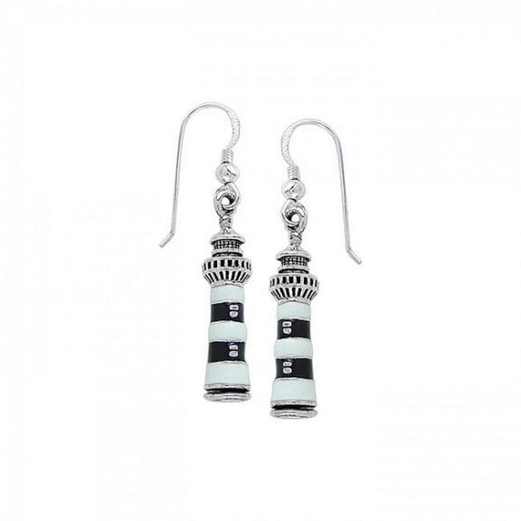 Bodie Island Lighthouse 925 Sterling Silver Earrings Fine Ocean Nautical Jewelry