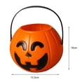 thumbnail image 6 of Eoperou Halloween Candy Bucket Trick or Treating - Pumpkin Bucket Storage Basket Portable Halloween Candy Bowl Child Snack Holder for Party, 6 of 8