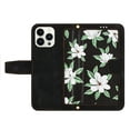 thumbnail image 4 of Allytech iPhone 13 Pro Max Wallet Case, Chic Flower Pattern PU Leather Shoulder Strap Hand Wrist Cards Holder Stand Flip Folio Cover for Girls Women Phone Case for Apple iPhone 13 Pro Max - Black, 4 of 14