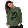 thumbnail image 3 of Zombie Dance Crew Walking Apocalypse Unisex Plus Fleece Graphic Sweatshirt Brisco Brands 2X, 3 of 5