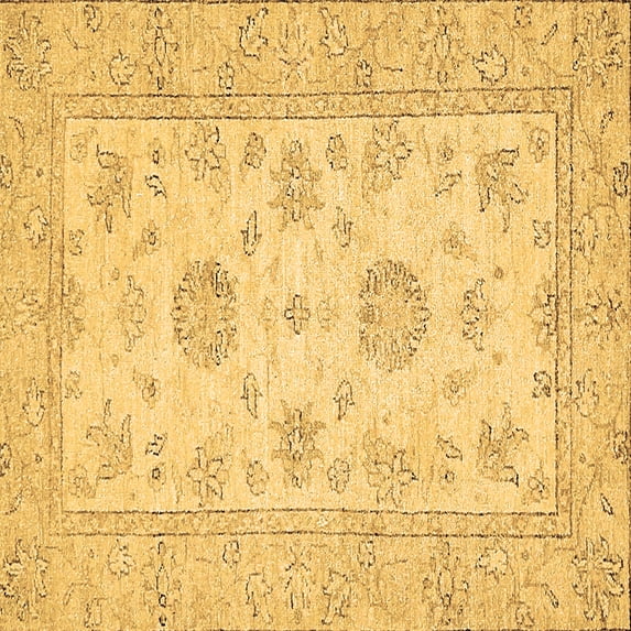 Ahgly Company Indoor Square Oriental Brown Traditional Area Rugs, 6' Square