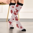 thumbnail image 5 of FREEAMG Cute Dog Paw Compression Socks for Men & Women Knee High Stockings for Running, Sport, Hiking & Travel, 5 of 7