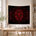 thumbnail image 5 of Dragon Skull in Gothic Rose Window, Mysterious Gothic for Dark Art Lovers, Fantasy Wall Decor, Halloween Gift Tapestry Wall Hanging for Bedroom and Gaming Room, 5 of 7