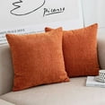 Burnt Orange Pillow Covers 18X18 Inch Set of 2 Modern Farmhouse