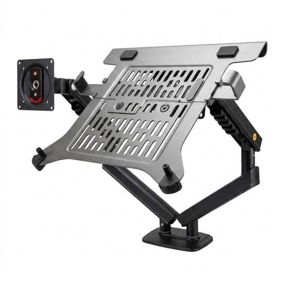 Soporte Ergonómico 2 en 1 para Laptop 10”–17” y Monitor 17”–32” NB Ergonomic | Giratorio | Ajustable