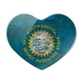 thumbnail image 1 of Rustic South Dakota State Flag Distressed USA Heart Acrylic Fridge Refrigerator Magnet, 1 of 4