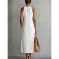 thumbnail image 2 of Womens White Sleeveless Maxi Dress Casual Vacation Long Boho Gown, 2 of 8