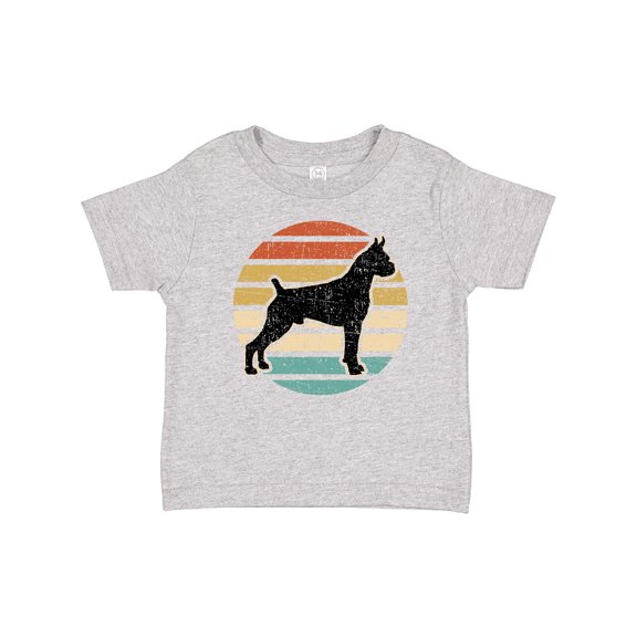 Inktastic Boxer Dog Vintage Silhouette Boys or Girls Toddler T-Shirt