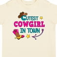 thumbnail image 4 of Inktastic Cutest Cowgirl in Town with Cowgirl Hat and Boots Girls Toddler T-Shirt, 4 of 5