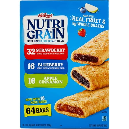 Kellogg s Nutri-Grain Breakfast Bars Variety 1.3 oz 64 ct
