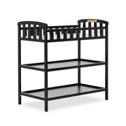 Dream On Me Emily Changing Table, Comes With 1" Changing Pad, Portable Changing Station, Black