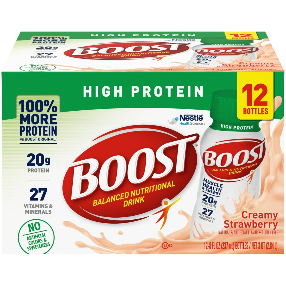 BOOST HIGH PROTEIN Creamy Strawberry 128 fl. oz. Bottles