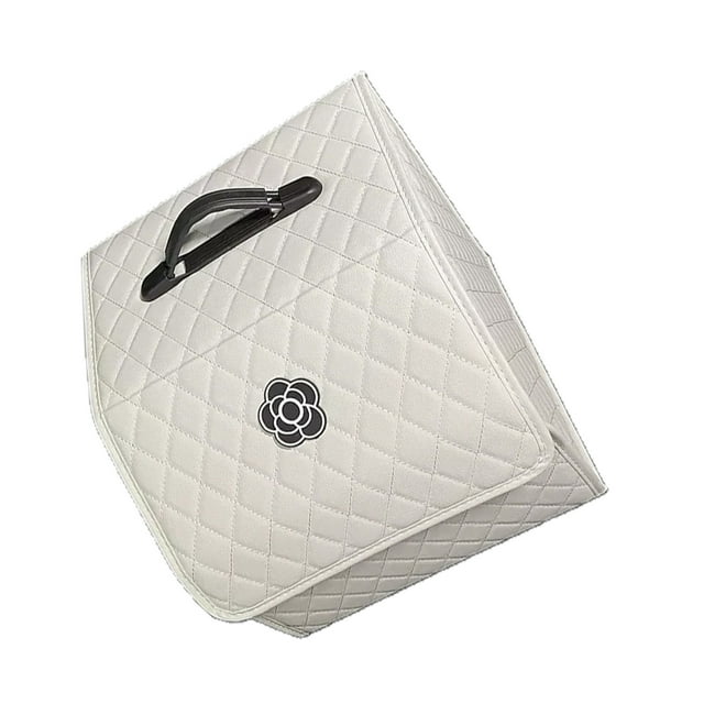 Car Trunk Storage Organizer High Capacity Multipurpose Pu Leather Portable Trunk Storage Box with Lid