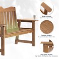 thumbnail image 2 of Naipo 2 Person Outdoor Garden Bench, Outdoor Bench with Wide Armrests and Backrest, All-Weather Patio Weatherproof , 2-Patio Bench Suit for Garden, Porch and Park, 2 of 10