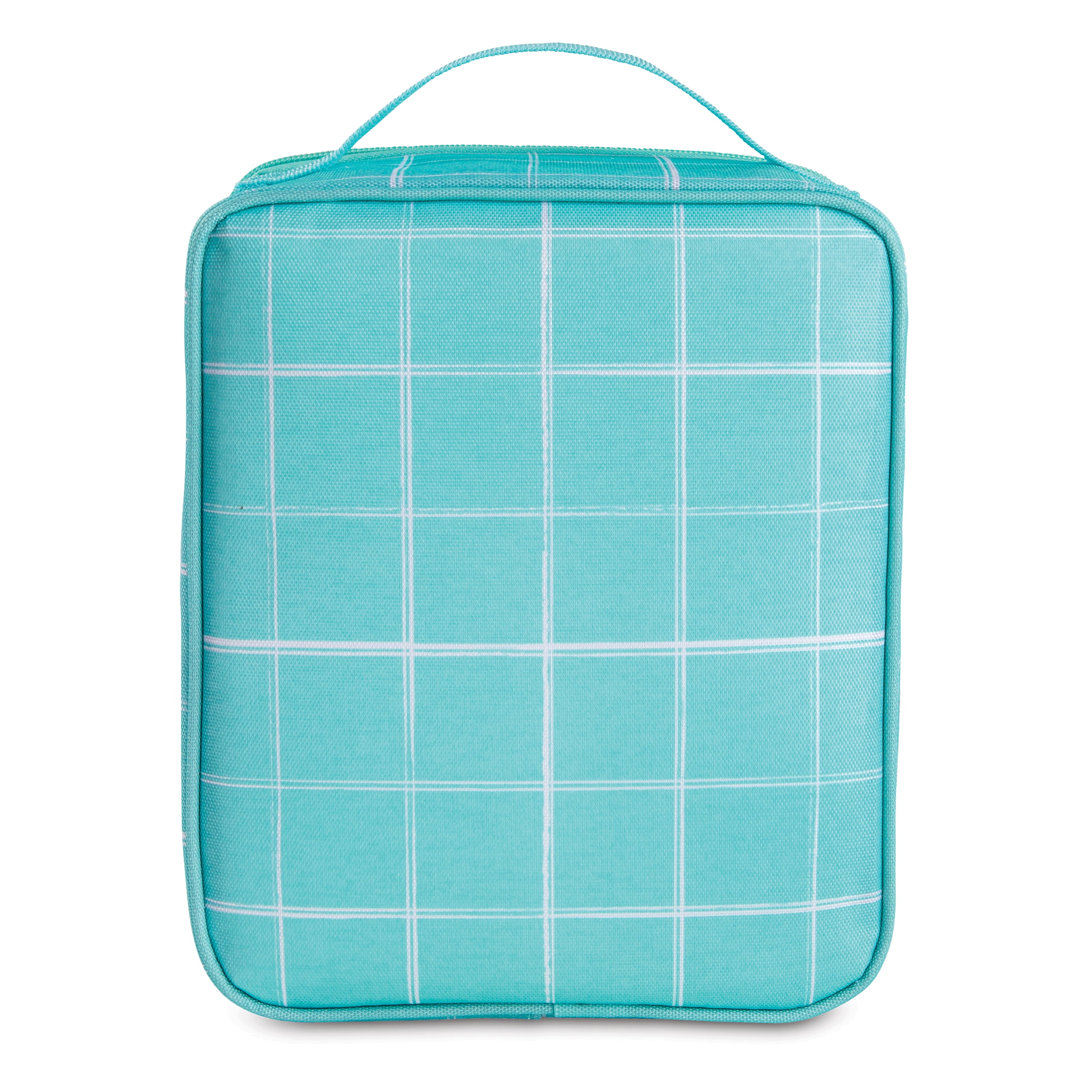 PackIt Freezable, Reusable Upright Lunch Box, Mint Grid