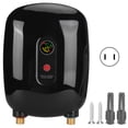 thumbnail image 1 of Calentador de agua instantáneo Mini equipo de calefacción eléctrico sin tanque suministro de ducha de baño negroUS 110V 3000W, 1 of 1