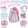 thumbnail image 5 of DAKIMOE School Backpack Starry Rainbow Bookbag Cute Large Capacity Backpack Multifunction Fashion Casual Laptop Travel Daypacks Kawaii Bag For Teens Students, Blue, 17 inch, 5 of 8
