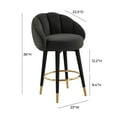 thumbnail image 6 of TOV Furniture Myla Black Swivel Counter Stool with Gold Accents, 6 of 7
