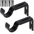 thumbnail image 1 of Soportes para barra de cortina Boxdljh Premium, 1 pulgada, 2 unidades, color negro, 1 of 8