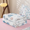 thumbnail image 5 of jejeloiu Cute Ocean Cat Print Zipper Twin Comforter Sets with Fitted Sheet and 2 Pillowcases For Girls,Whale Jellyfish Pattern Zipper Bedding Set,Blue White,Pink Reversible,4-Piece, 5 of 7