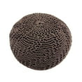 thumbnail image 5 of 20'' Round Knit Pouf Ottoman, Light Brown Eco-Friendly PET Fiber from Recycled Bottles – Indoor/Outdoor Footrest, Accent Stool, Easy Clean & Lightweight (5.95 lbs), 5 of 6