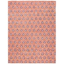SAFAVIEH Trace Salazar Geometric Area Rug, Red/Navy, 8' x 10'