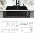 thumbnail image 2 of Bokaiya 32" Undermount Kitchen Sink T403 Stainless Steel Single Bowl Workstation Sink, 2 of 10