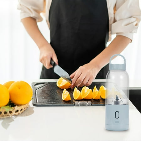 

Big holiday Deals! Dqueduo Portable Mini Juice Extractor personal Wireless Juice Cup Juice Dispenser With6 Blades USB Rechargeable Juice Mixer 148W 500ML 3000mAh Rechargeable Battery on Clearance