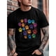 thumbnail image 3 of Men's T-Shirt,Short Sleeve Tee Shirt Casual Tops Colorful Dog Paw Print Crew Neck T Shirts for Men, 3 of 8