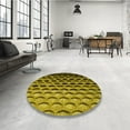 thumbnail image 4 of Ahgly Company Machine Washable Indoor Round Transitional Orange Gold Area Rugs, 8' Round, 4 of 7
